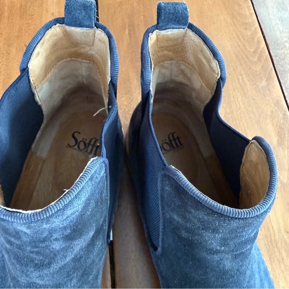 Sofft Leah Chelsea Boots in Navy Blue Suede, Women's Size 11 - Picture 9 of 12